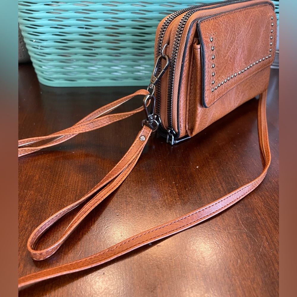 NWOT Faux Leather Crossbody - Picture 10 of 14